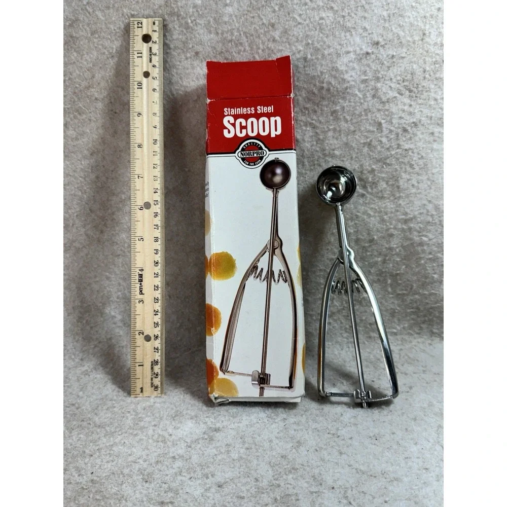 ½ Tbsp. Norpro‎ Stainless Steel Spring Action Scoop, 7 ½ Inches fruits ice cream